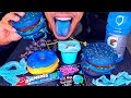 ASMR EATING ONLY BLUE FOOD MCDONALDS BIG MAC POP ROCKS CANDY DONUT PARTY JERRY NO TALKING MUKBANG
