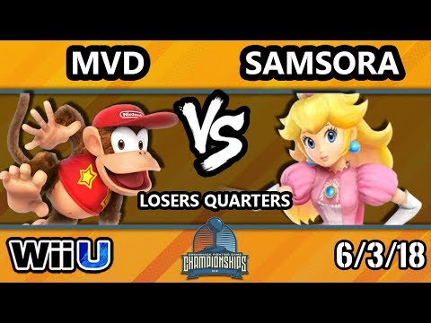 DHATX18 Smash 4 - PG | MVD (Diddy Kong) Vs. Samsora (Peach) - Wii U Losers Quarters