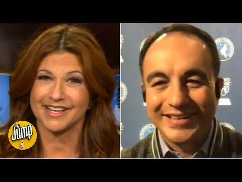 格爾森-羅薩詳細介紹了森林狼隊選秀中的一號人物背後的策略 - The Jump (Gersson Rosas details the strategy behind the Timberwolves' No. 1 pick in the draft | The Jump)