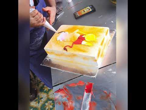 Hanuman sketch decorations cake