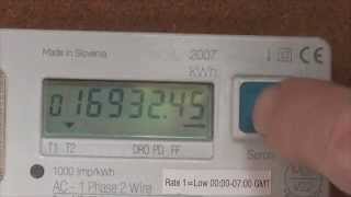 Reading a UK Dual rate electricity meter