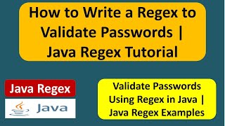 How to write a regex to validate the password? | Regex in java