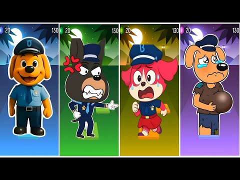 SHERIFF LABRADOR EXE vs DOBIE EXE vs SHERIFF PAPILLON EXE x Coffin Dance | 4699 Tiles Hop 