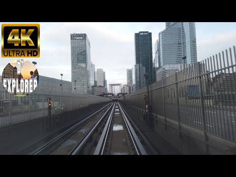 ⁴ᴷPARIS FRANCE SUBWAY-LINE 1 RATP /CAB RIDE automático|Château de Vincennes para La Defense 2022 [4K]