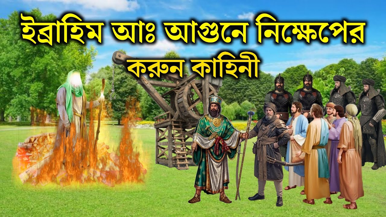 ইব্রাহিম আঃ আগুনে নিক্ষেপের করুন কাহিনী | Ebrahim Bobi Jiboni | ইসলামিক কাহিনী | Rasuler Ghotona