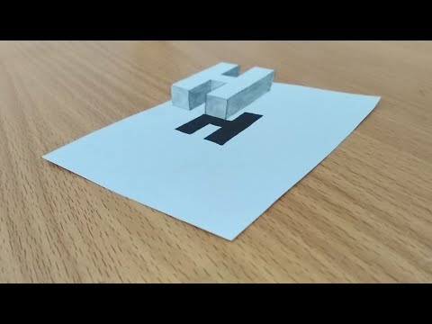 How to draw 3D floating letter "H"
