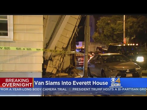 Van Slams Into Everett Home