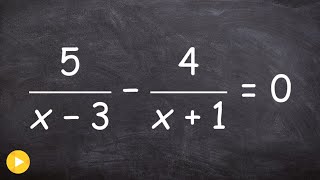 Solve a rational equation by eliminating the denominators