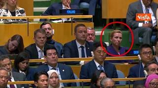 La Prima Ministra danese Mette Frederiksen annuisce durante discorso Trump all'Onu sull'accordo c...