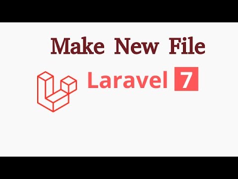 Laravel 7 tutorial 2 make first new file