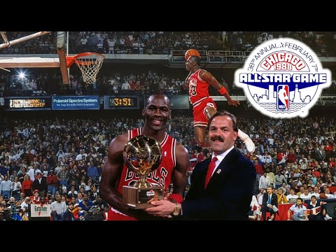 1988 NBA ALL STAR SLAM DUNK CONTEST - Michael Jordan's Final Dunk Contest & Championship Trophy 