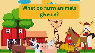 What do farm animals give us?