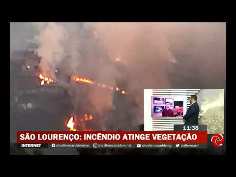 Incêndio atinge vegetação em São Lourenço