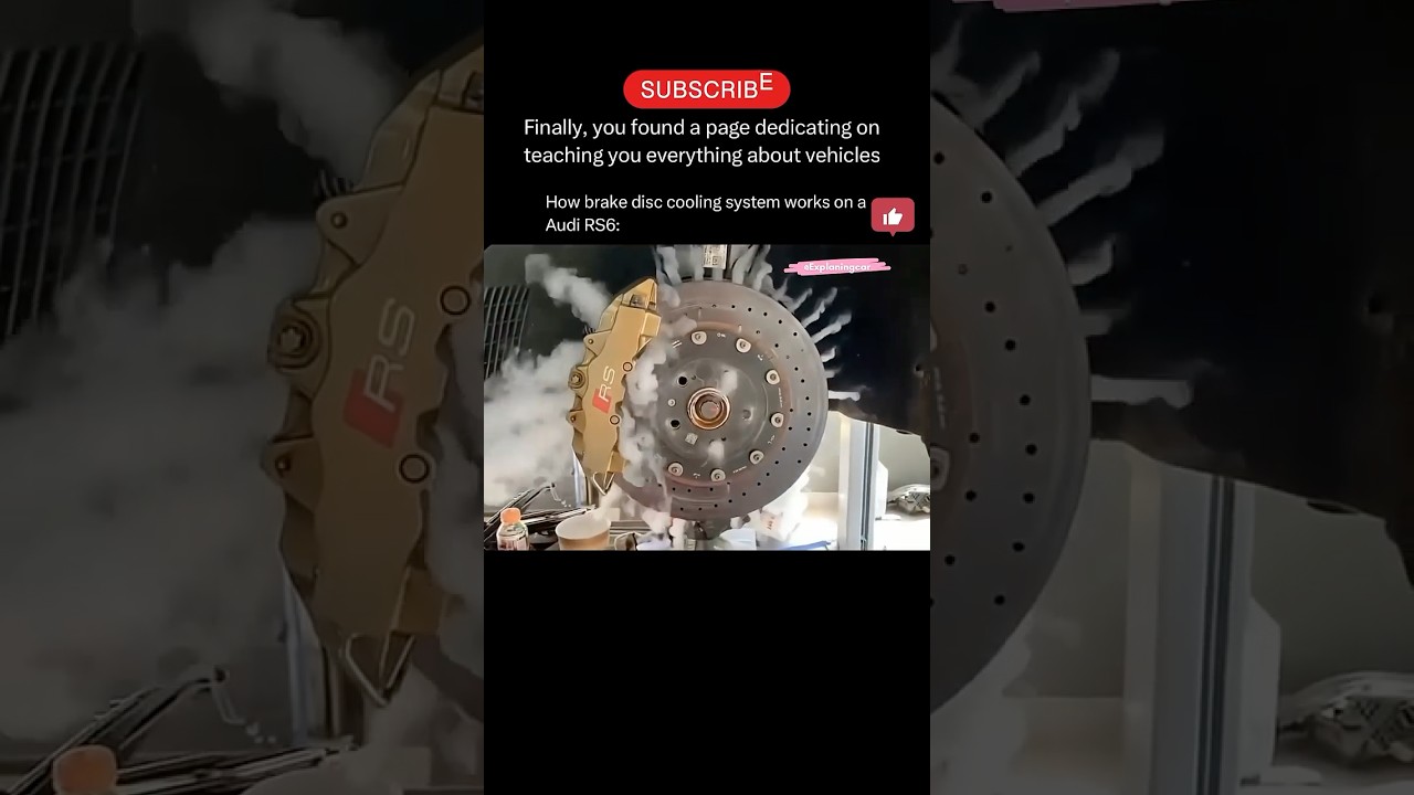How brake disc cooling works for Audi RS6 ? 🤔 #car #carlover #technology