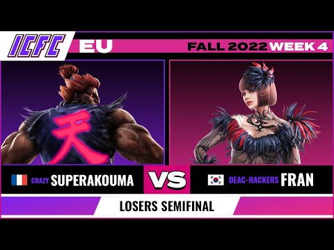 SuperAkouma (Akuma) vs. Fran (Anna) Losers Semifinal - ICFC EU Tekken 7 Fall 2022 Week 4