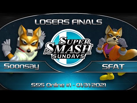 Super Smash Sundays Online #1 Soonsay (Vanilla Fox) vs. SFAT (Red Fox) - SSBM Singles Losers Finals