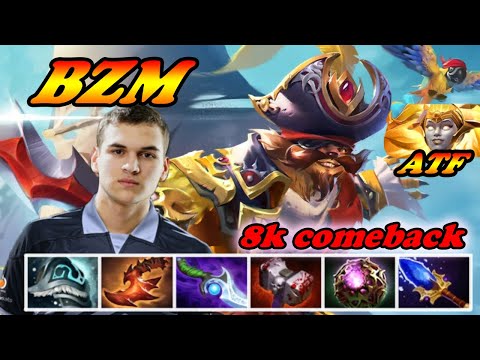 Bzm Pangolier endless stun 8k comeback mid battle vs ATF Dawn | 7.34b Immortal Best Ranked Gameplay