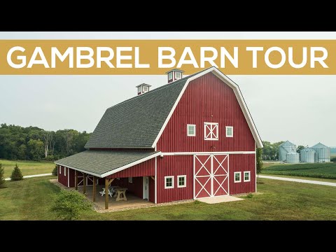 Classic Red Gambrel Post and Beam Barn