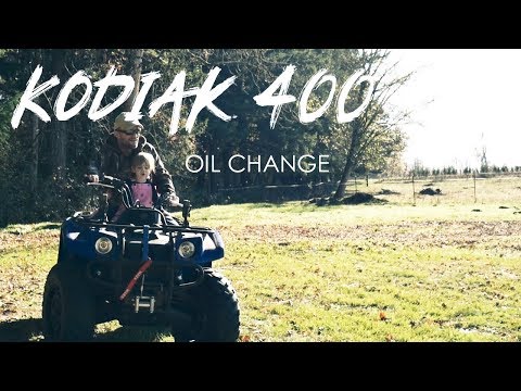 Yamaha Kodiak 400 Oil Change + Screen Filter Service.