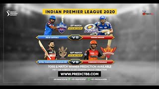 MI VS DC Match 51 & RCB VS SRH Match 52 l IPL 2020 Prediction