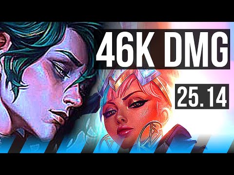 HWEI vs QIYANA (MID) | 46k DMG | KR Grandmaster | 25.14