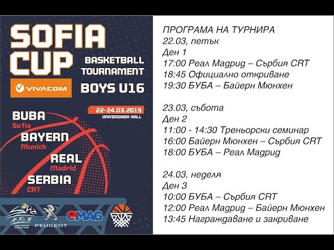 Байерн Мюнхен vs Сърбия CRT , Sofia Cup Basketball Tournament , Boys U16