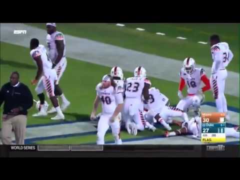 Miami Hurricanes Beat Duke On Kick Return With No Time Remaining!