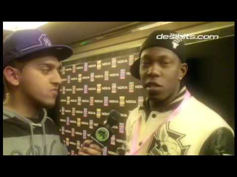 Dizzee Rascal and Jordin Sparks interviewed by Menis on the nokia red carpet