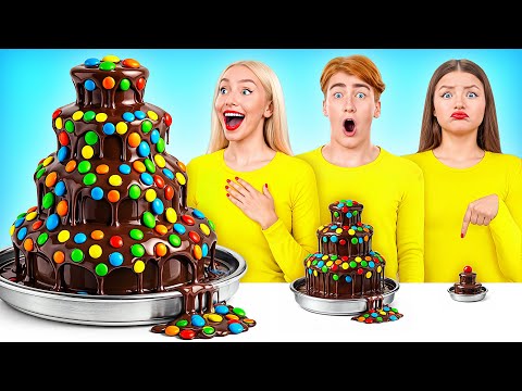 Big, Medium and Small Plate Challenge | Crazy Food Situations by Multi DO Challenge