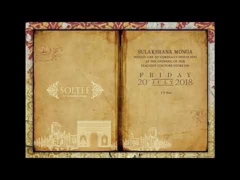 Corporate Event E Invite for Indian Designer Sulakshana Monga Store Launch