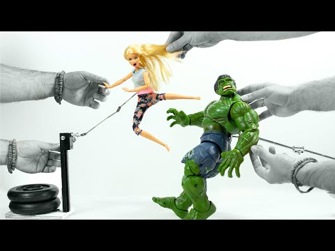 Hulk VS Barbie | Behind the scenes | How to make stop motion animation | Doll Fight