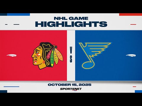 NHL Highlights | Blackhawks vs. Blues - October 15, 2025