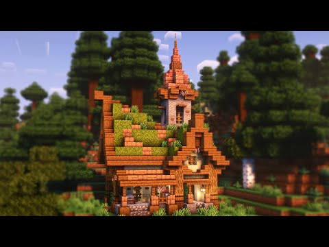 Minecraft: How to Build an Unique Fantasy House I EASY Survival Tutorial & Super Relaxing
