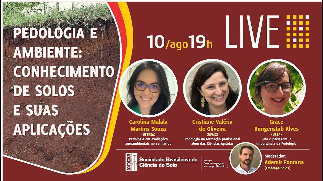 Live - Pedologia e ambiente: conhecimento de solos e suas aplicações