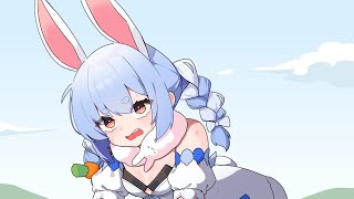 【手描き】ペこらとハイエナ【兎田ぺこら/ホロライブ】