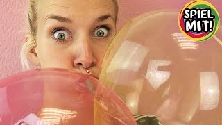 RIESIGE GLIBBER BLASEN AUFPUSTEN Luftballon selber machen | Super Elastic Bubble Magic Plastic