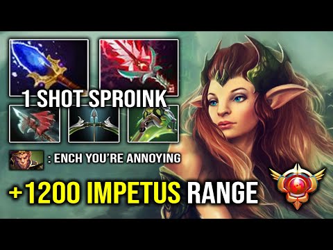 Don't Ever Mess with a LEVEL 30 Enchantress Spammer +1200 Impetus Range Instant 1 Shot Dota 2