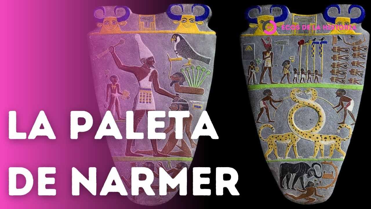 QUÉ representa la Paleta de Narmer - la unificación de Egipto - Farones Reyes Imágenes Iconografía