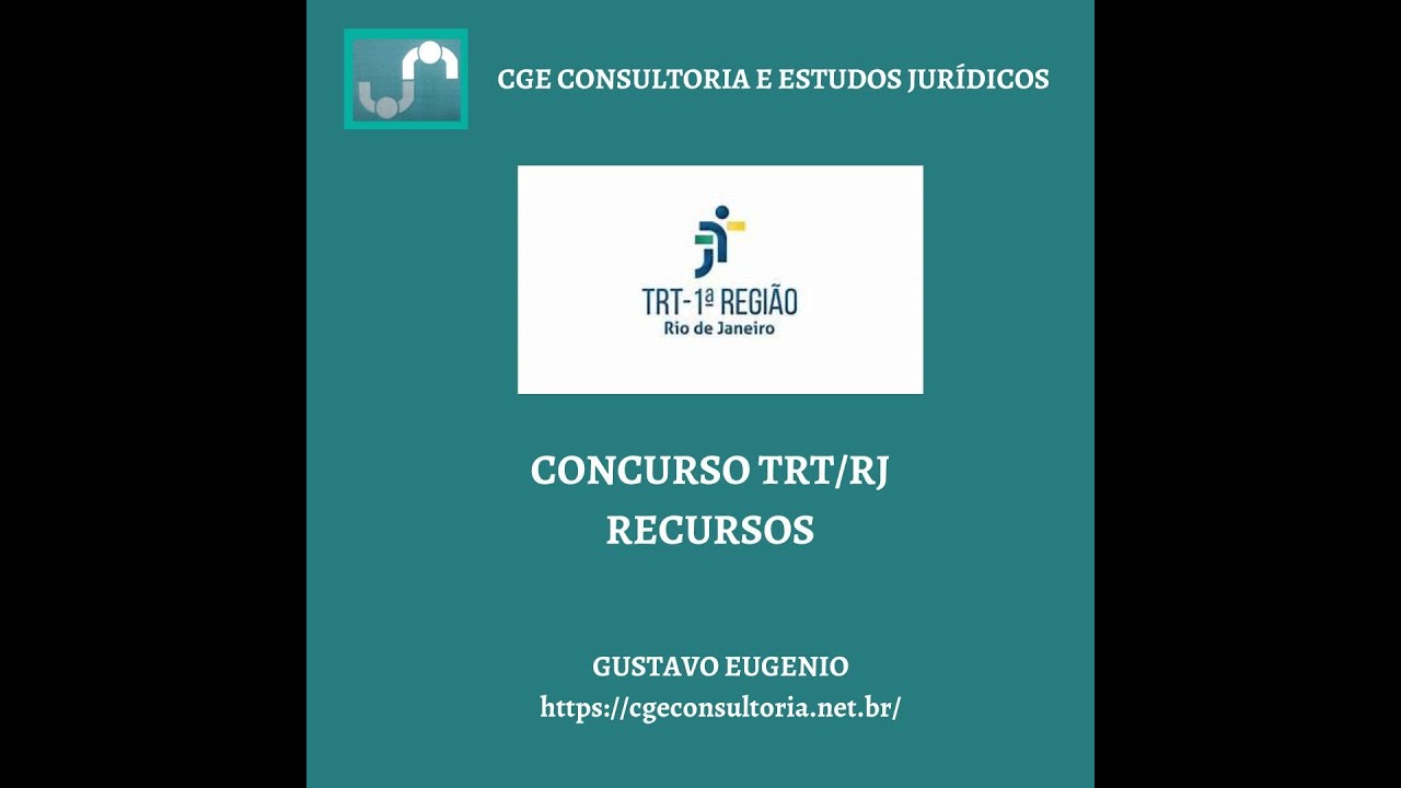 Concurso TRT/RJ - Recursos
