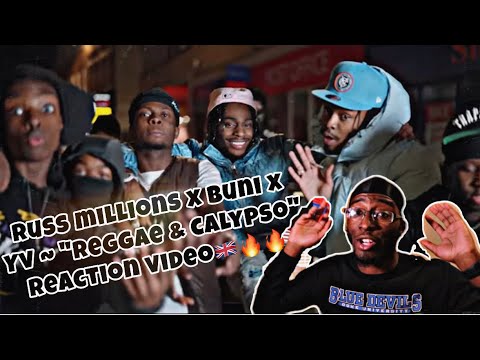 AMERICAN REACTS TO Russ Millions x Buni x Yv ~ “Reggae & Calypso” | GRM Daily (Tap in🔥)