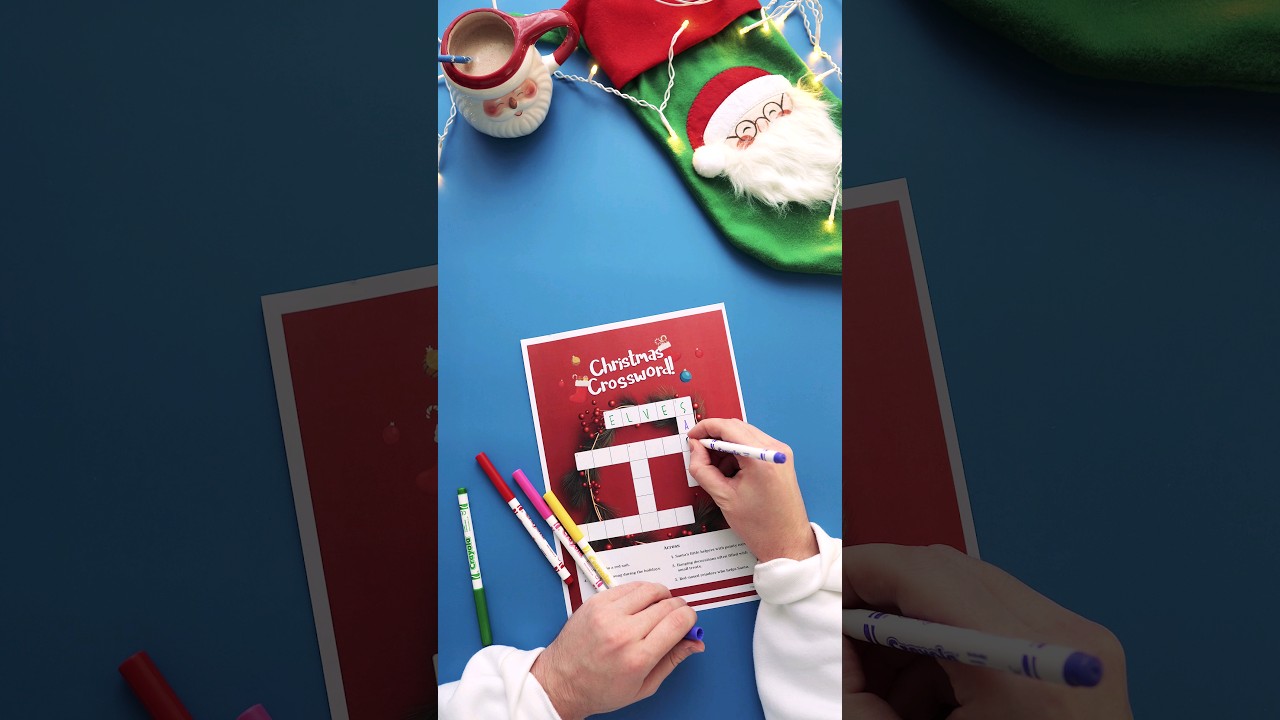 Free Christmas Crossword Printable #interacty