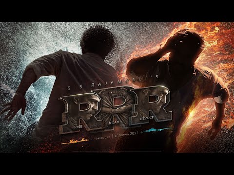 RRR Hareket Posteri - NTR, Ram Charan, Ajay Devgn, Alia Bhatt, Olivia Morris | SS Rajamouli