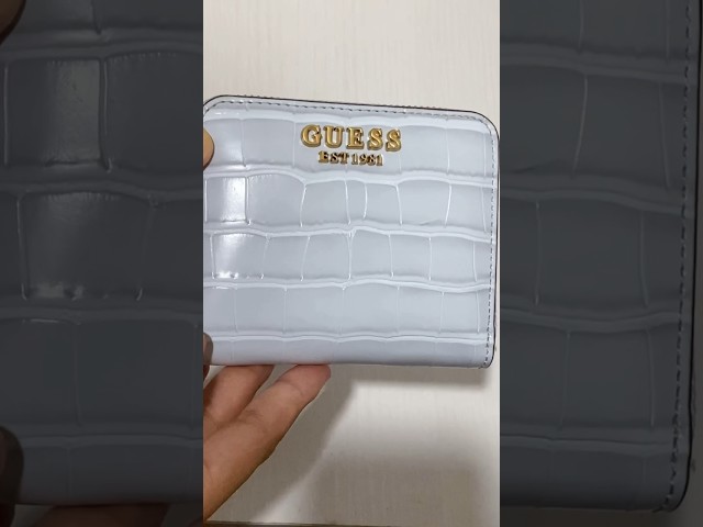 Vídeo relacionado con Guess Monedero Patsie SLG Zip Around Wallet Cream White Crema