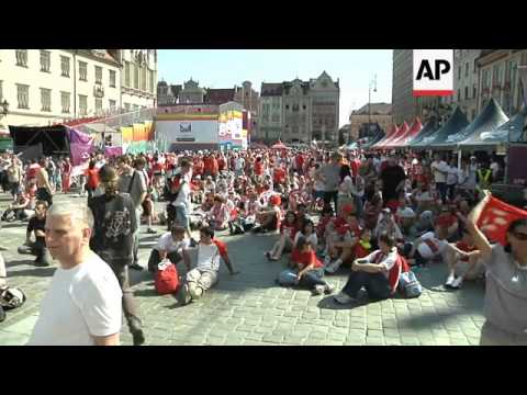 POLISH AND CZECH FANS GATHER AHEAD OF EURO 2012 CLASH