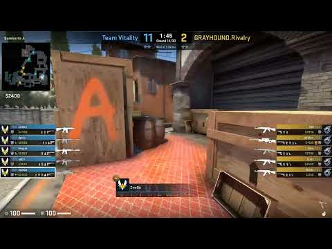 Round 14 Solo Play ZywOo Vitality   Vitality vs Grayhound