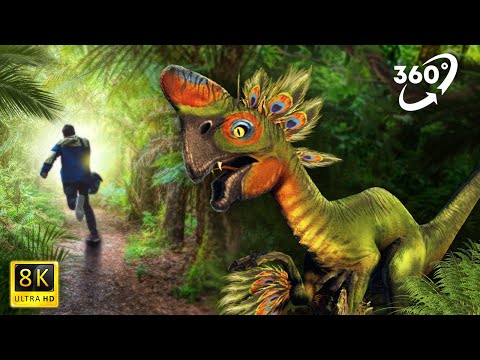 VR 360 | Oviraptor dinosaur chase in Jurassic jungle ( Virtual Reality video ) | #3