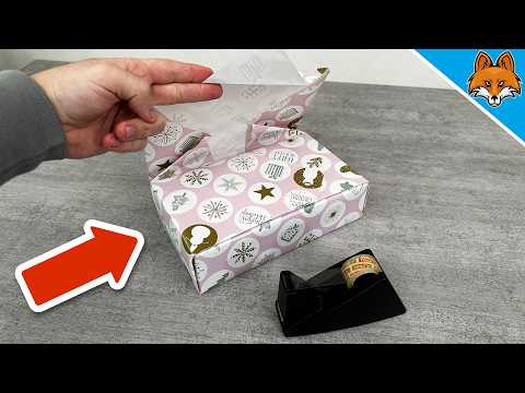 Geschenke einpacken ohne Klebeband💥(Einfacher Profi-Trick)🤯