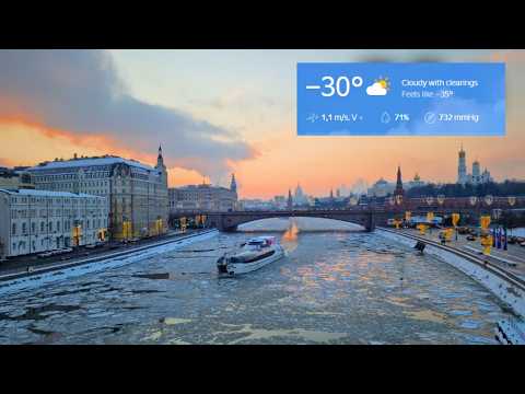 Extreme Cold Moscow Winter - Minus 20 Celsius City Walk