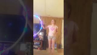 preview picture of video '1TrickaDayX2-Swinging door with flare and amazing corkscrew hula hooping'