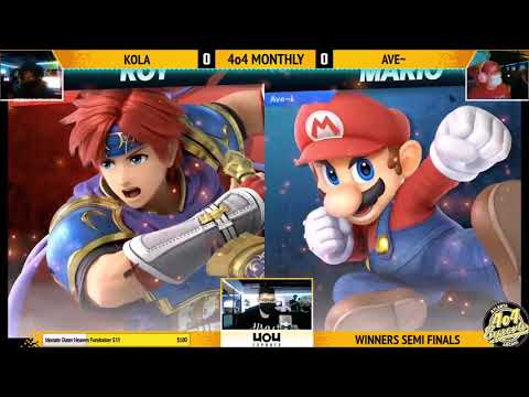 SSBU - 4o4 Smash Monthly - Kola (Roy) vs VA| Ave~! (Mario) - Winners Semi-Final